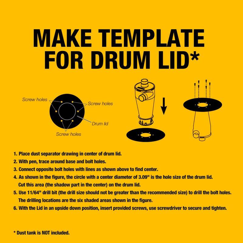 Separador de polvo DEWALT para aspiradoras húmedo/seco - DXVCS001