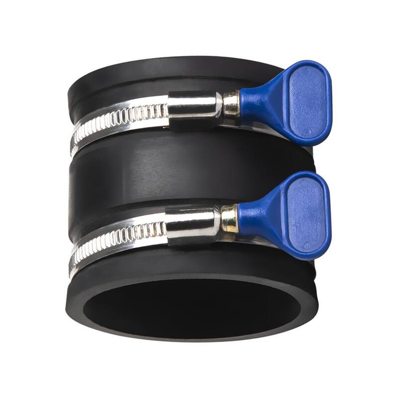Poderoso adaptador en ángulo de 2-1/2 pulgadas para control de polvo con abrazaderas de manguera tipo llave - 70337