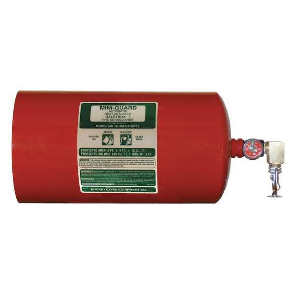 Buckeye Fire Equipment Automatic Spot Protection, 18 lb Capacity, Class BC , UL Rating10B:C , Halotron 5 sec, Discharge Time: - 87105