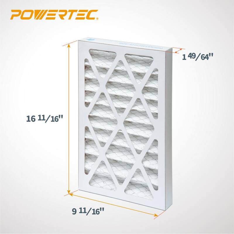 Filtro exterior POWERTEC para el sistema de filtración de aire AF4000 / WEN 3410 / Shop fox W1830 (paquete de 2) - 75040N