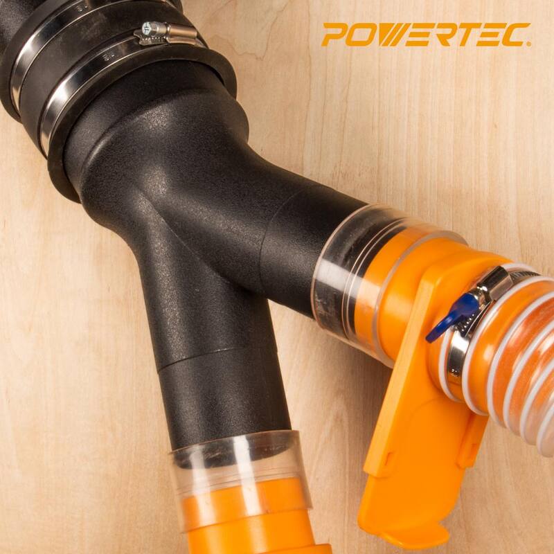Divisor de adaptador de colección de polvo de 4 a 2-1/2 pulgadas de POWERTEC - 70276