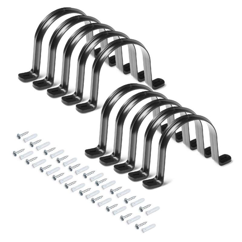 Colgadores POWERTEC para manguera y tubería de recolección de polvo de 4 pulgadas con tornillos de montaje (paquete de 10) - 70343-P2N