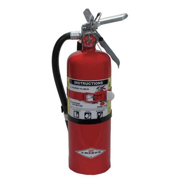 Amerex Fire Extinguisher, 5 lb Capacity, Class ABC , UL Rating3A:40B:C , Monoammonium Phosphate - B402T