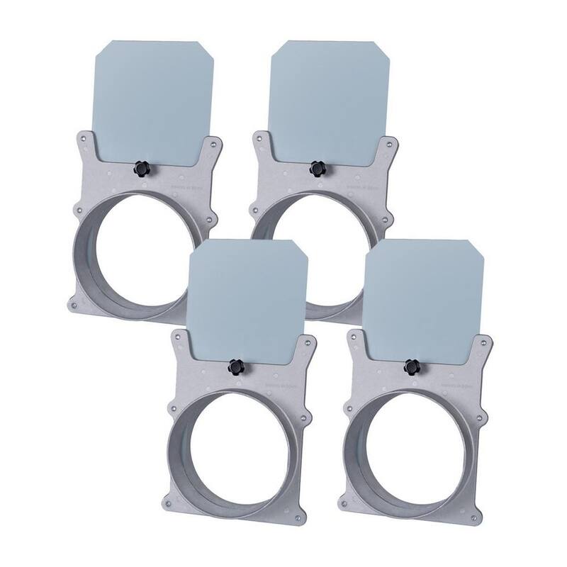Compuerta de disparo de aluminio de 6 pulgadas para colector de polvo/ajustes de vacío (paquete de 4) - 70227-P4