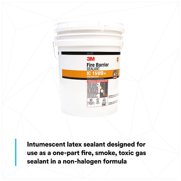 3M Fire Barrier Sealant, Yellow, 4.5 gal - IC-15WB+-4.5GAL