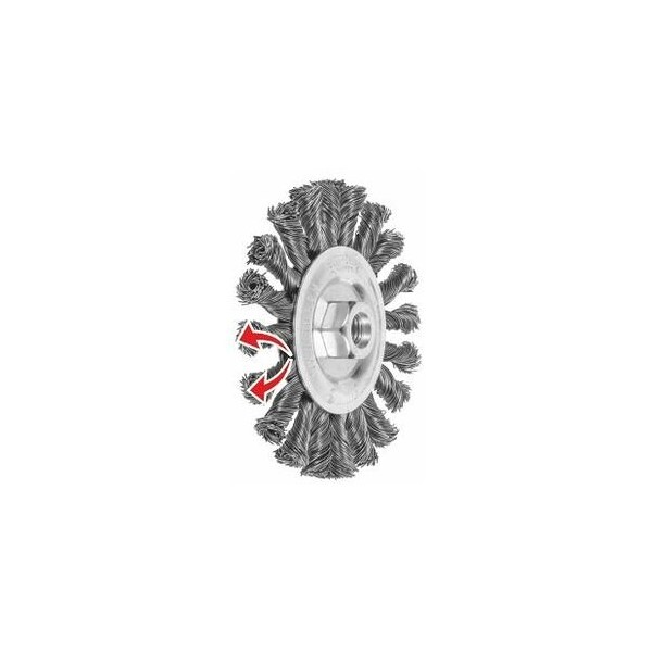Holex Wheel Brush, 0.50 mm Steel Wire, Size: 125XM14 - 571207 125XM14