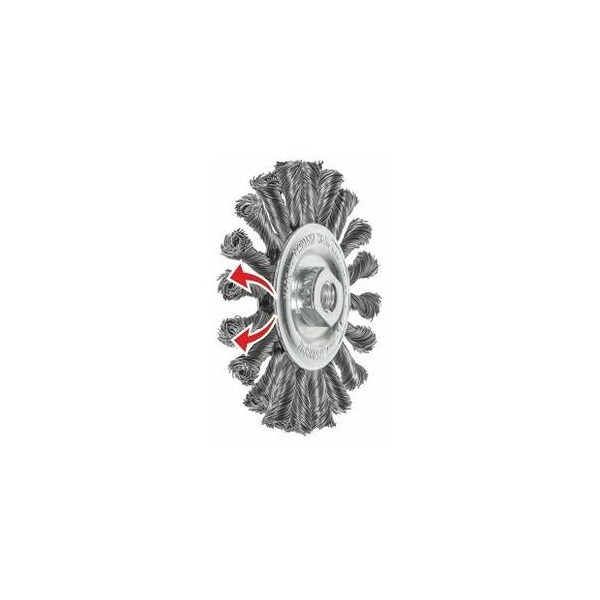 Holex Wheel Brush, 0.50 mm Steel Wire, Size: 125XM14 - 571207 125XM14