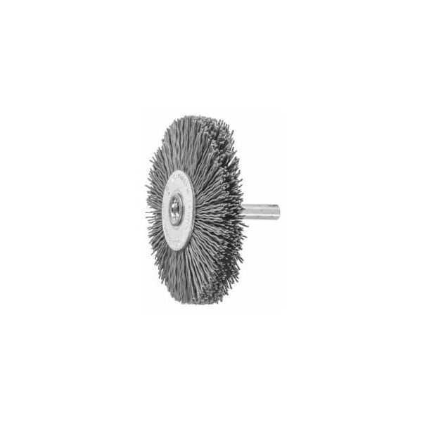 Holex Wheel Brush with Shank, 320 Grit SiC Bristle, Size: 50X10 mm - 574455 50X10