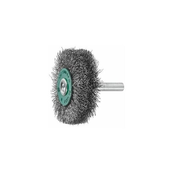 Holex Wheel Brush with Shank, 0.20 mm Stainless Steel Wire, 80 mm - 574253 80X12