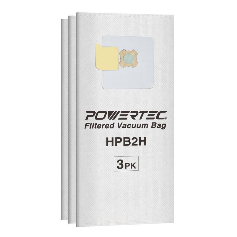 Bolsa central de vacío de 5 capas POWERTEC para AstroVac, Valet, VacuMaid HPB2H, HPB2HPK, Bolsa de filtro de repuesto para AstroVac, Valet, 3PK - 75046