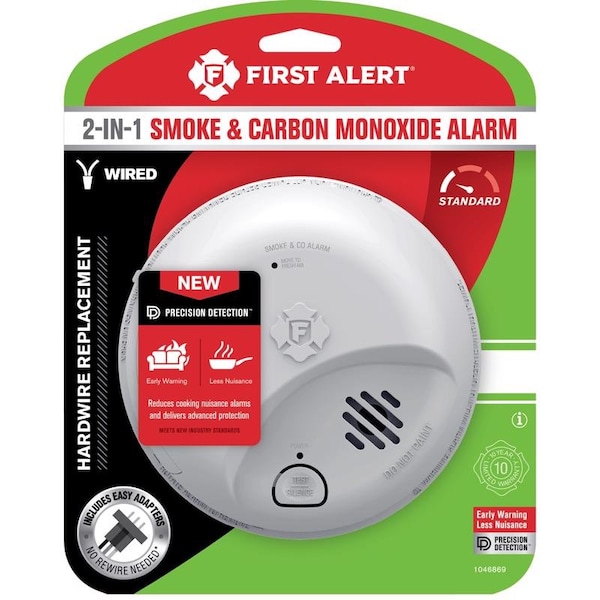 First Alert First Alert Hard-Wired w/Battery Back-Up Ionization Smoke and Carbon Monoxide Detector 1 each - 1046869