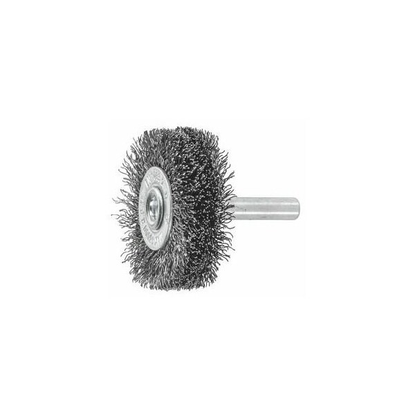 Holex Wheel Brush with Shank, 0.30 mm Steel Wire, 60 mm - 574050 60X15