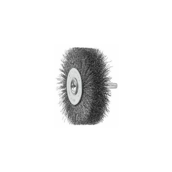 Holex Wheel Brush with Shank, 0.20 mm Steel Wire, 80 mm - 574150 80X18