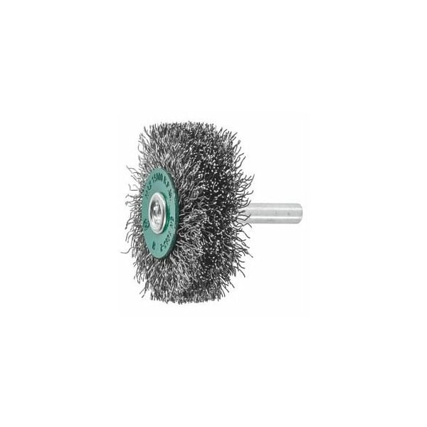 Holex Wheel Brush with Shank, 0.30 mm Stainless Steel Wire, 50 mm - 574225 50X15