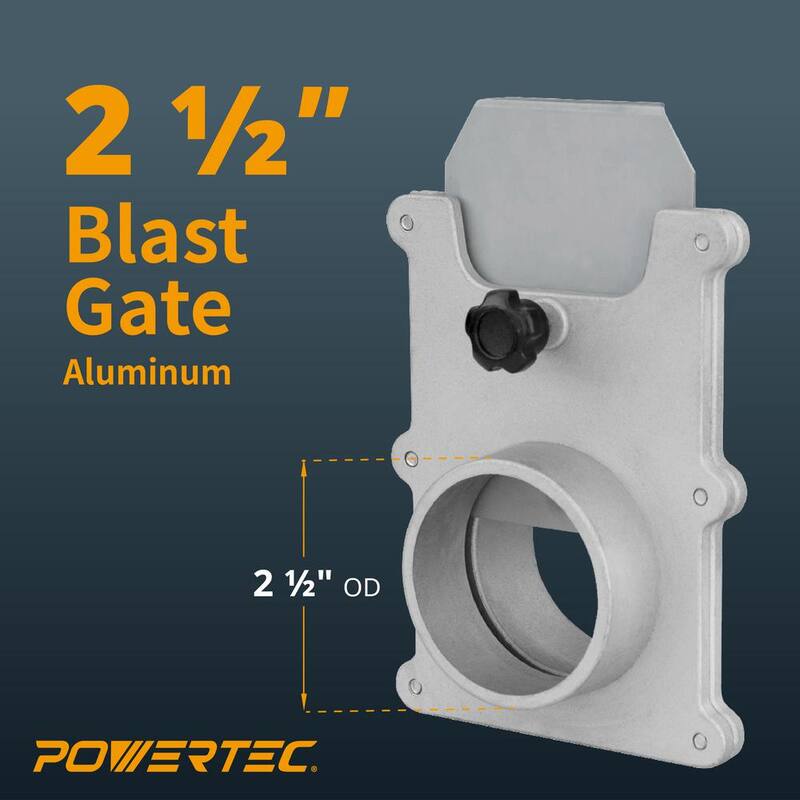 Compuerta de explosión de aluminio de 2-1/2 pulgadas para aspiradora/colector de polvo, sistemas de colección de polvo (paquete de 2) - 70134-P2
