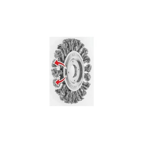 Holex Wheel Brush, 0.50  mm Steel Wire, Size: 115X22 - 571207 115X22