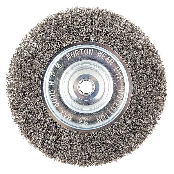 Zoro Select Wire Wheel Brush, Crimped, Carbon Steel - 66252839089