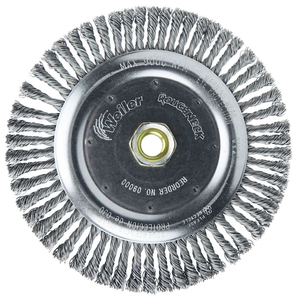 Weiler Roughneck 7" Brush, .020" Steel Wire Fill, 5/8"-11 UNC - 9000
