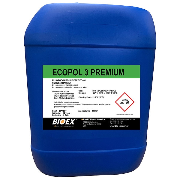 Bio-Ex Firefighting Foam, Pail, 5 gal - F05.07.0515