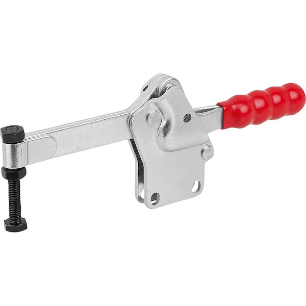 Kipp Toggle Clamp Horizontal Std, Vertical Foot F2=5400, Full Holding Arm M10X80, Steel Zinc Plated,  - K1433.05400