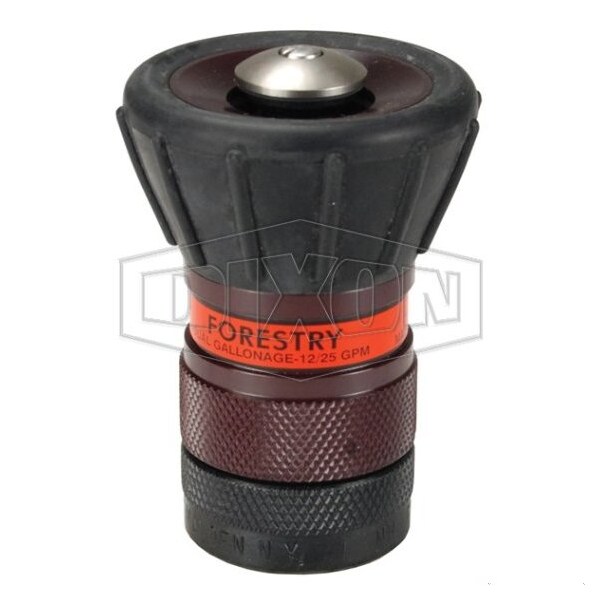 Dixon Fog Nozzle with Bumper, 3/4 in Inlet, Aluminum Body, For Use with Garden Hose - GHN75-B