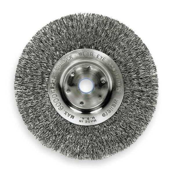 Weiler Crimped Wire Wheel Wire Brush, Threaded Arbor - 93112