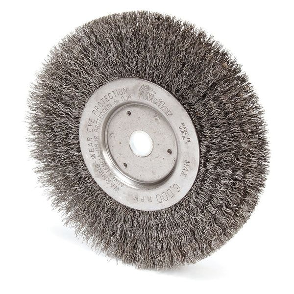 Weiler Crimped Wire Wheel Wire Brush, Threaded Arbor - 93112