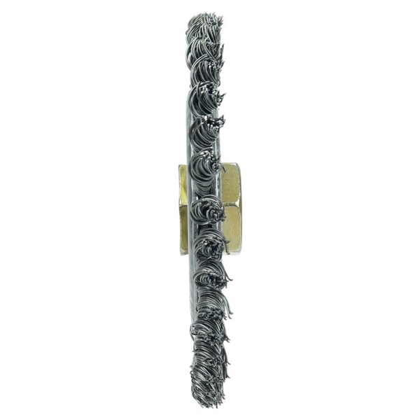 Weiler Roughneck Jr. 4-1/2" Wire Wheel, .020" Steel Fill, 5/8"-11 UNC Nut - 13232