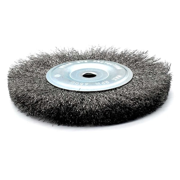 Superior Steel 6" Wire Wheel 1/2" Bore Fine - 6000 RPM - S1805
