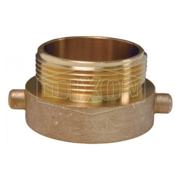 Dixon Pin Lug Hydrant Adapter, 1-1/2 in Nominal, Female NH NST x Male NH NST End Style, Brass, Domestic - HA1515F