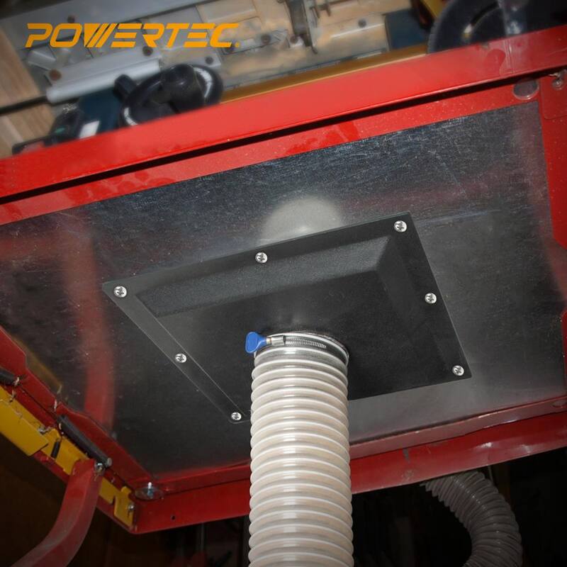 Capucha para polvo de sierra de mesa de 14 pulgadas POWERTEC para sistemas de recolección de polvo - 70132V