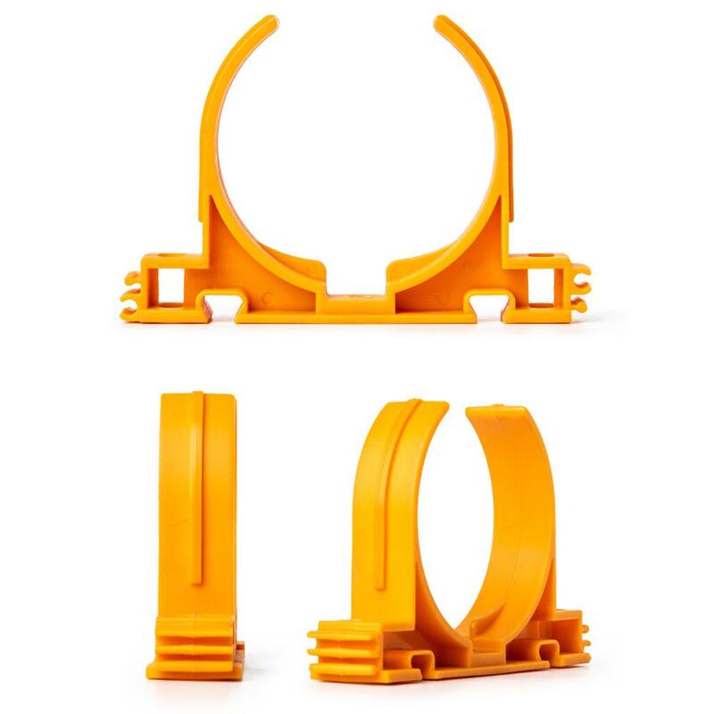 Colgadores de Estilo Abierto POWERTEC para tubería y manguera de recolección de polvo de 2-1/2 pulgadas con múltiples opciones de montaje (paquete de 10) - 70342-P2N