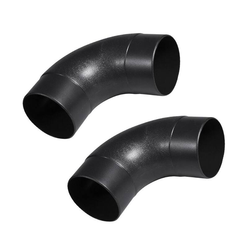 Conector de recolector de polvo de ángulo recto de 90 grados de 4 pulgadas de POWERTEC, fabricado en plástico ABS (paquete de 2) - 70105-P2