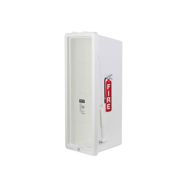 Cato Cato Chief Plastic Fire Extinguisher Cabinet, Fits 20 Lbs. Extinguisher, White - 12001-H