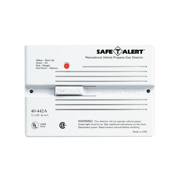 Mti Industries MTI Industries MTI40-442-P-WT Propane Alarm - White Flush Mount 12 Vdc Hard Wire - MTI40-442-P-WT