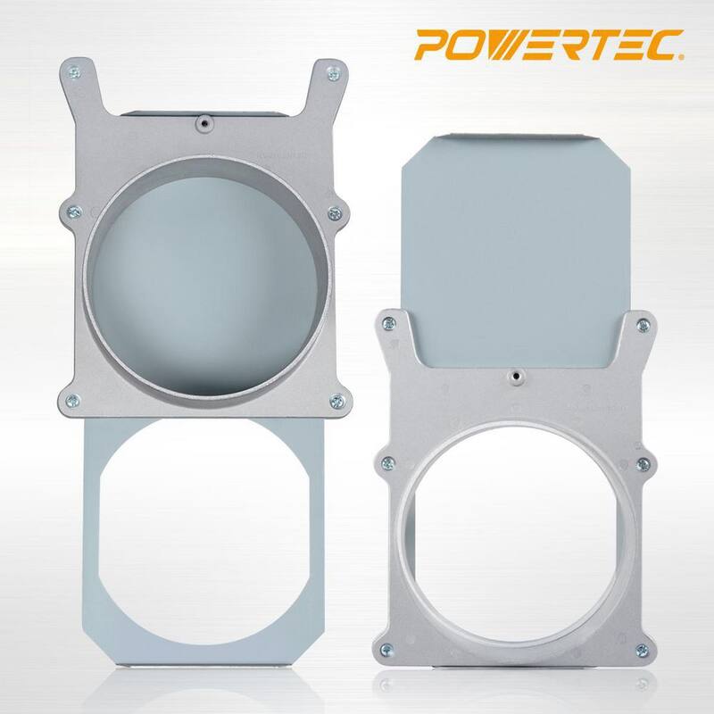 Compulsa de 6 pulgadas POWERTEC para adaptadores de recolector de polvo/aspiradora, paquete de 2 - 70227-P2