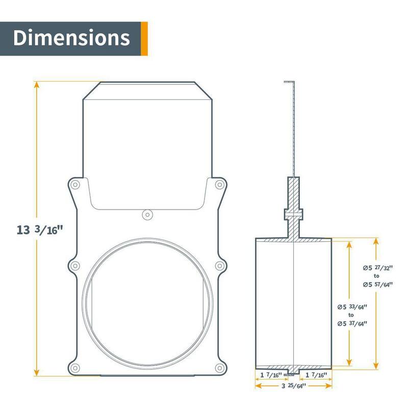 Compulsa de 6 pulgadas POWERTEC para adaptadores de recolector de polvo/aspiradora, paquete de 2 - 70227-P2