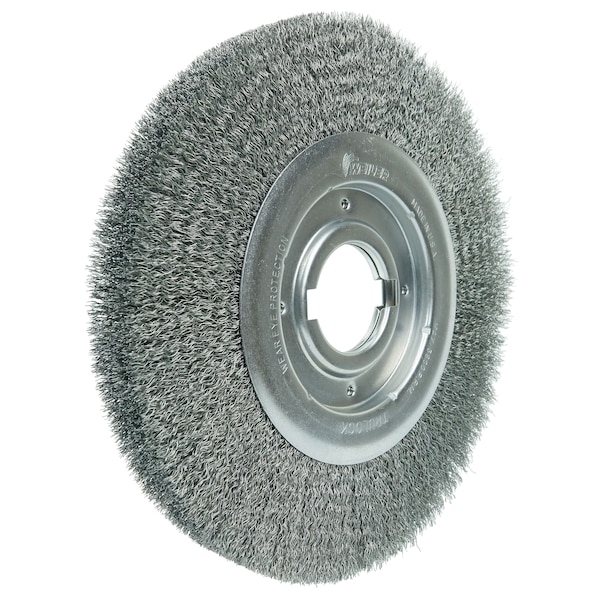 Weiler 10" Medium Face Crimped Wire Wheel .0118" Steel Fill 2" Arbor Hole - 6150
