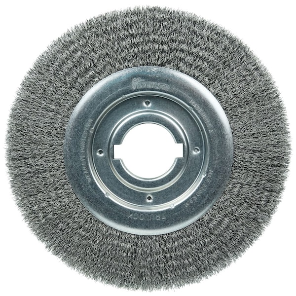 Weiler 10" Medium Face Crimped Wire Wheel .0118" Steel Fill 2" Arbor Hole - 6150