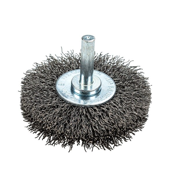 Forney Command PRO Wire Wheel, Crimped, 2-1/2 in x .014 in x 1/4 in Shank, Bulk - 72253