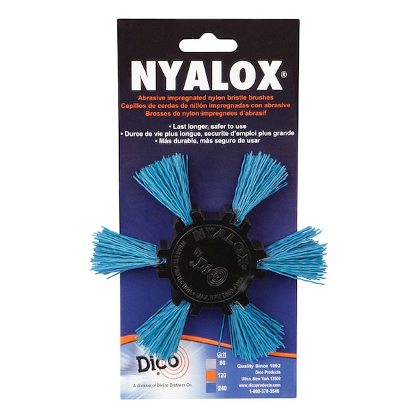 Dico Dico Nyalox 4 in. D X 1/4 in. Aluminum Oxide Wheel Brush Mandrel Mounted Flap Brush 240 Grit 1 pc - 541-788-4