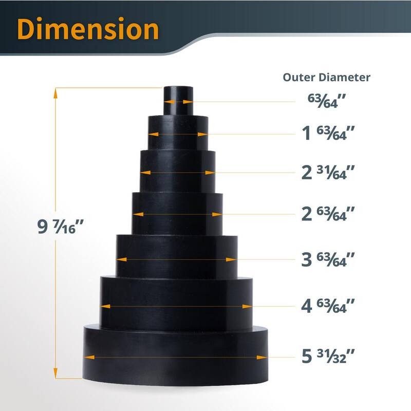 Adaptador reductor de POWERTEC de 6 a 1 pulgada para sistemas de recolección de polvo - 70139