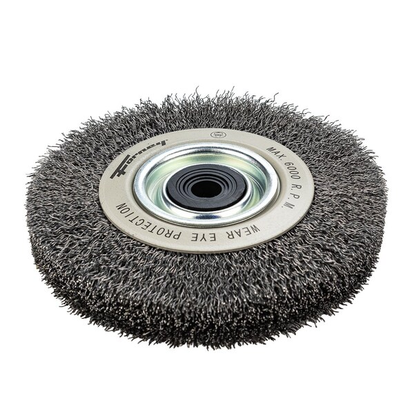 Forney Command PRO Wire Wheel, Crimped, 6 in x .014 in x 1/2 in - 5/8 in - 72896