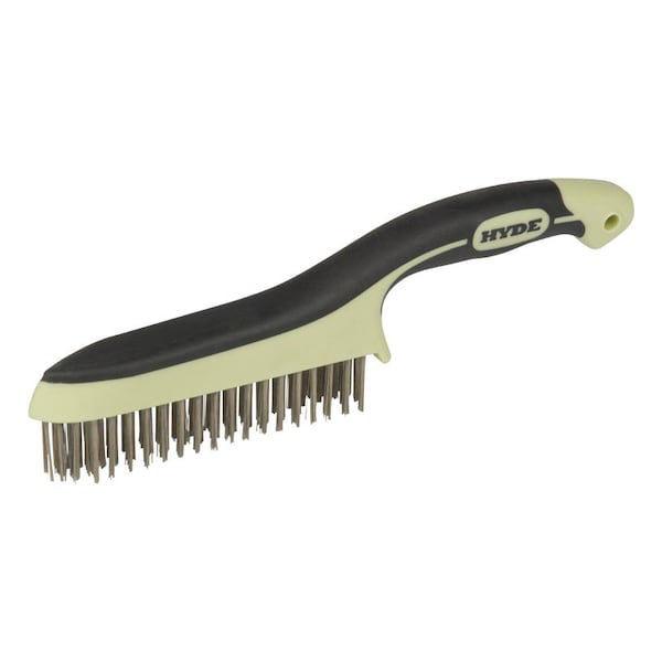 Hyde Hyde MAXXGRIP PRO 1 in. W X 11.75 in. L Stainless Steel Wire Brush - 46831
