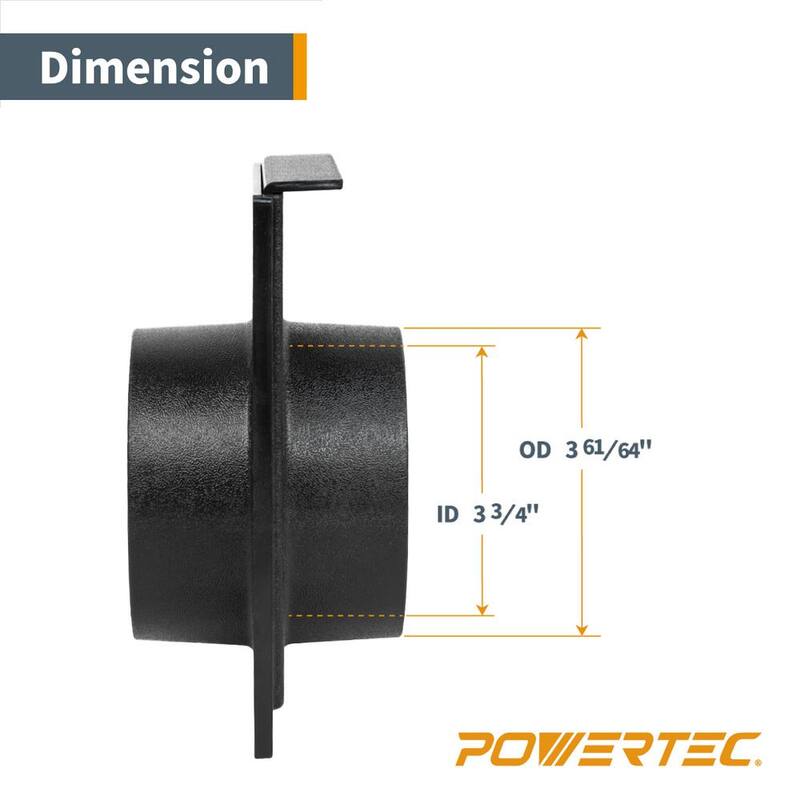 Compensador de explosión de 4 pulgadas POWERTEC con manguito flexible de control de polvo para adaptadores de recolector de polvo/aspiradora (2 juegos) - 70363-P2N