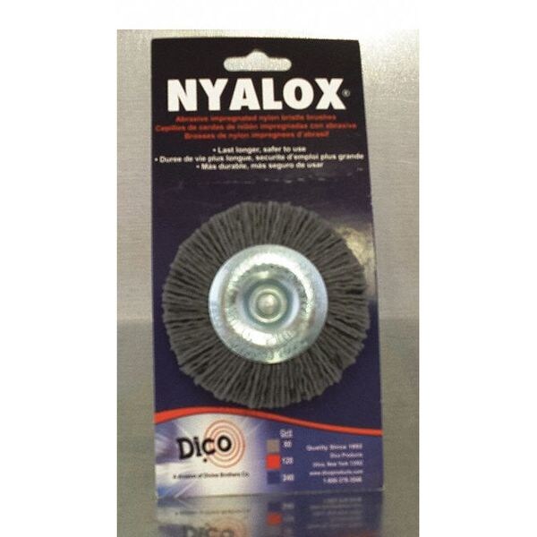 Nyalox By Dico Nyalox Wheel Brush, 80 Grit, Gray, 3" - 7200015