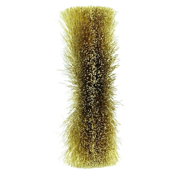 Weiler 2" Dia Crimped Wire Wheel, .005" Brass Fill, 1/2" Arbor Hole - 29059