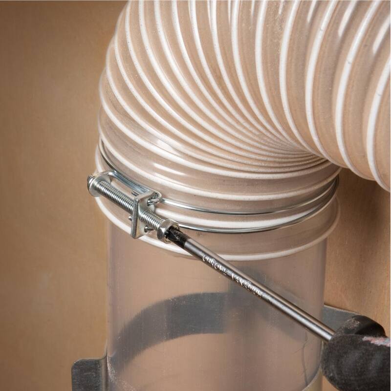 Abrazadera de manguera doble de alambre de 4 pulgadas para sistemas de recolección de polvo (paquete de 10) - 70101-P2