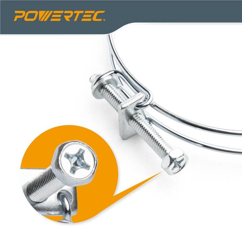 Abrazadera de manguera doble de alambre de 4 pulgadas para sistemas de recolección de polvo (paquete de 10) - 70101-P2