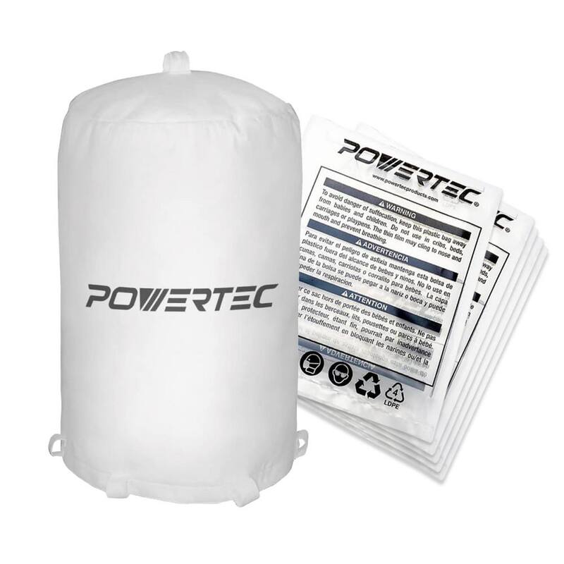 Bolsa superior de filtro de micras de 21 pulgadas x 31 pulgadas con 5 bolsas de recolección de polvo de plástico transparente de 20 pulgadas x 43 pulgadas - 70425N